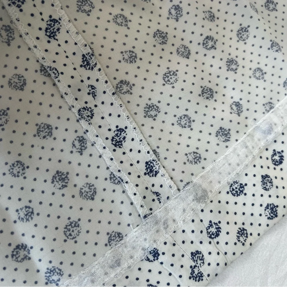 Vintage Union Made JH Collectibles White and Blue Floral Maxi Skirt - Picture 14 of 14